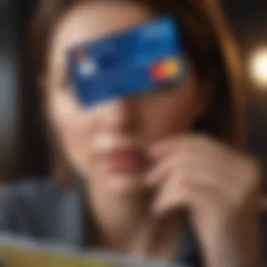 Person analyzing financial benefits of credit cards