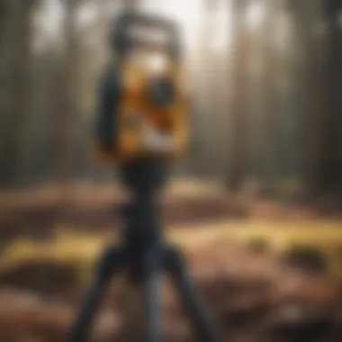 Modern Surveying Equipment Equipment used in land surveying demonstrating advanced technology.