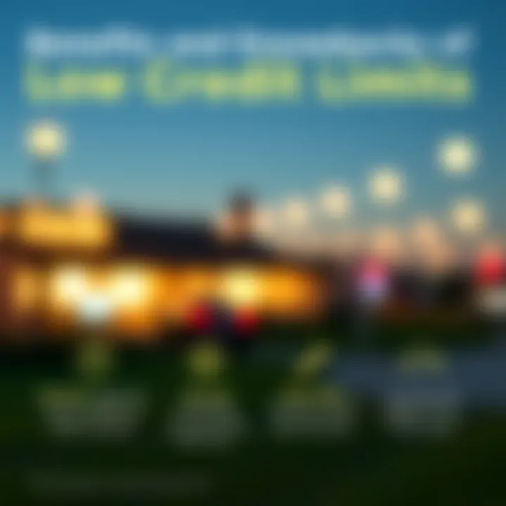 Benefits and Drawbacks of Low Credit Limits Infographic outlining benefits and drawbacks of low credit limits