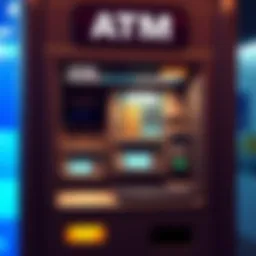 Modern ATM with cash deposit functionality