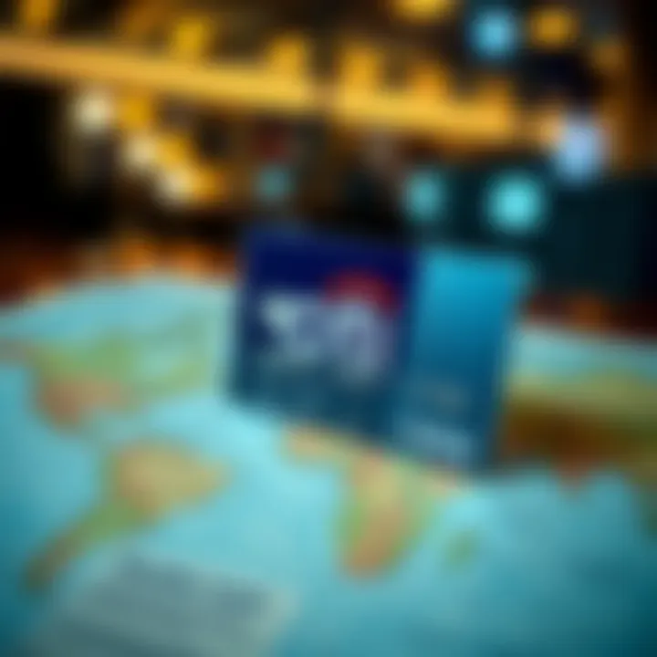 Citi Double Cash Card on a travel map