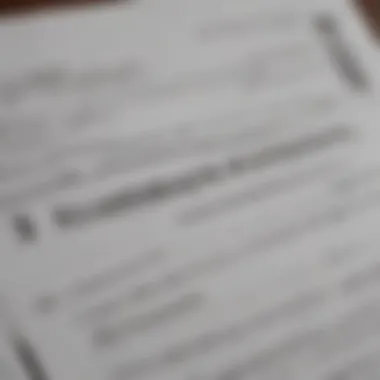 Close-up of an insurance policy document