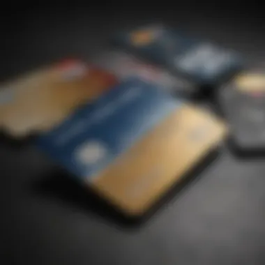 Diverse credit card types displayed elegantly