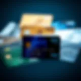 An array of Visa cards showcasing various designs and features.