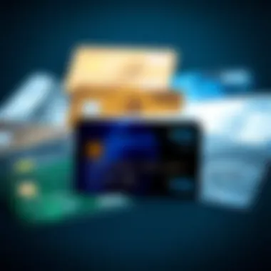 An array of Visa cards showcasing various designs and features.