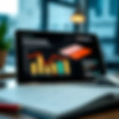 Financial planning tools on a screen