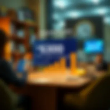 Financial Behavior and Credit Limits Illustration showing financial decisions influenced by credit limits