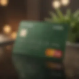 Conceptual representation of eco-friendly credit cards