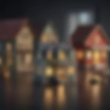Icons of Mortgage Options and Financial Growth Icons representing mortgage options and financial growth