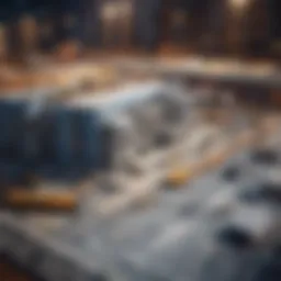 Blueprint of a modern construction project