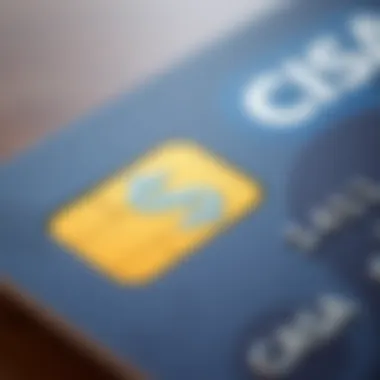 A close-up of a credit card with a cash-back symbol