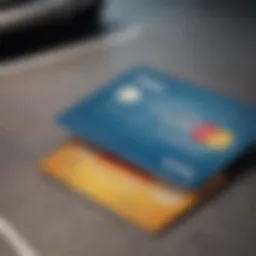 A credit card on a car insurance bill