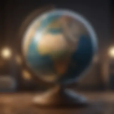 A globe symbolizing global charitable efforts