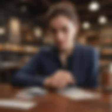 Effective Financial Management with Travel Rewards Person calculating finances with travel rewards card in view