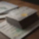 Debit card in a wallet beside a money order