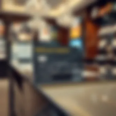 Close-up of a credit card on a jewelry store counter