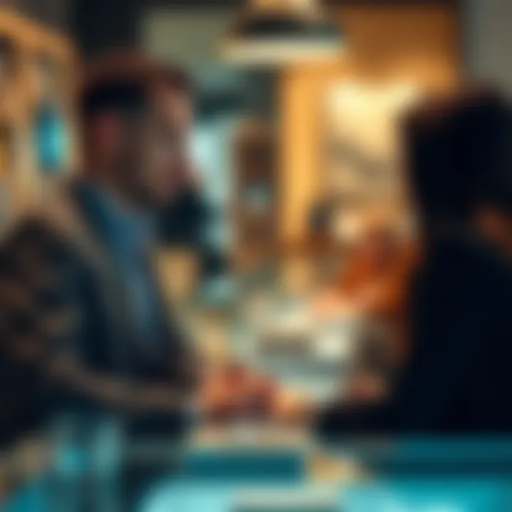 Consultation between a customer and a jewelry advisor