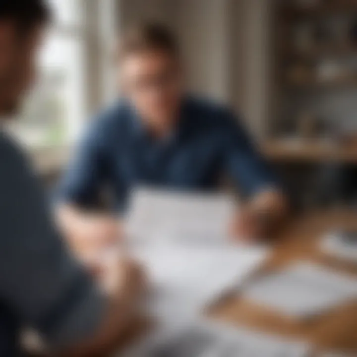 A close-up of a homeowner reviewing financial documents for a renovation loan