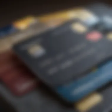 Different credit card options displayed