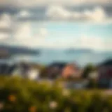 Scenic view of a peaceful coastal community