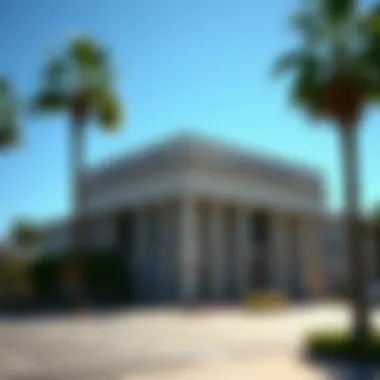 California Bank Architecture The exterior of a prominent California bank building