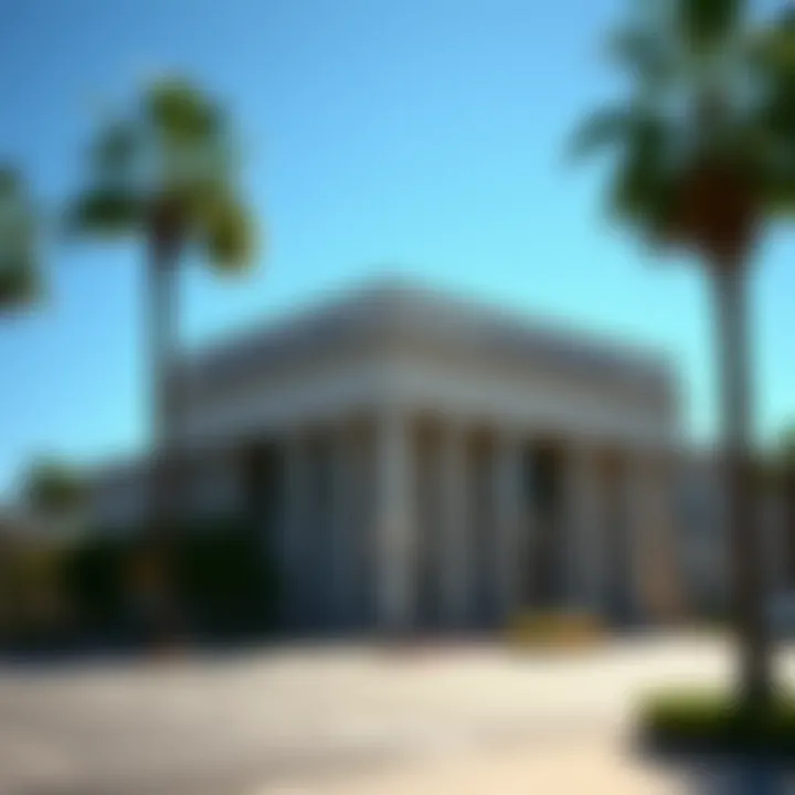 California Bank Architecture The exterior of a prominent California bank building