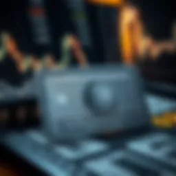 A luxurious Amex Platinum Card with financial charts