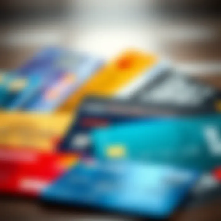 Illustration of different credit card types