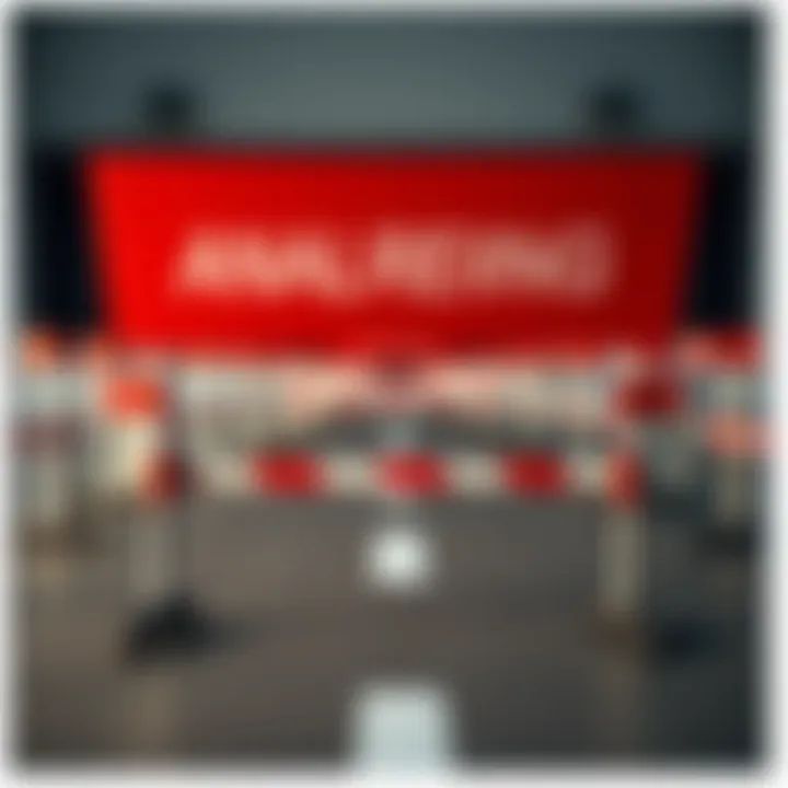 Conceptual image of barriers representing financial challenges