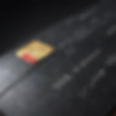 A close-up of a credit card with a digital lock symbol, representing security