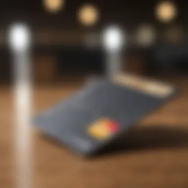 Close-up of a credit card on a wooden table