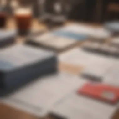 Organizing Financial Documents Person organizing financial documents
