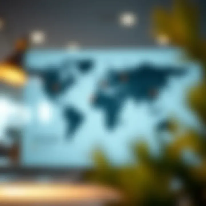 Global Charitable Initiatives Global map highlighting various charitable initiatives