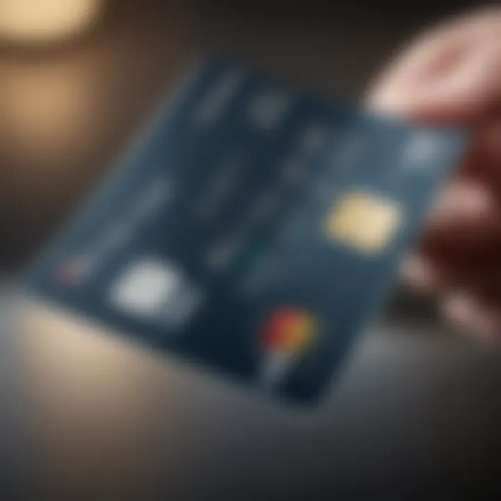 Credit card with financial documents