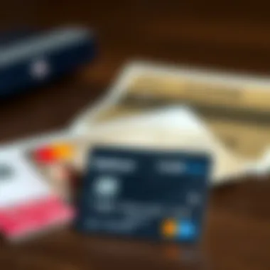 A representation of financial choices, showing different credit card options available