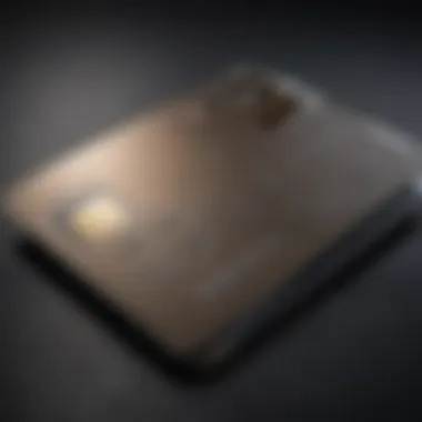 Credit Card with Limited Spending A close-up view of a credit card with limited spending
