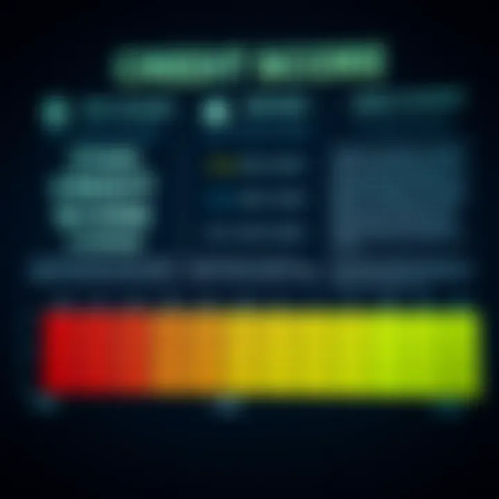 Visual representation of credit score scales