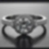 An elegant close-up of a dazzling engagement ring