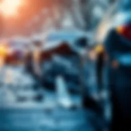 Car accident aftermath showing damaged vehicles