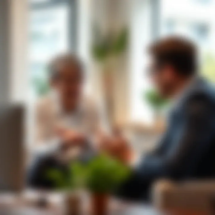 A financial advisor discussing lending choices with a client