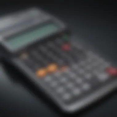 Credit Card Payment Calculator Display A digital calculator displaying credit card payment calculations