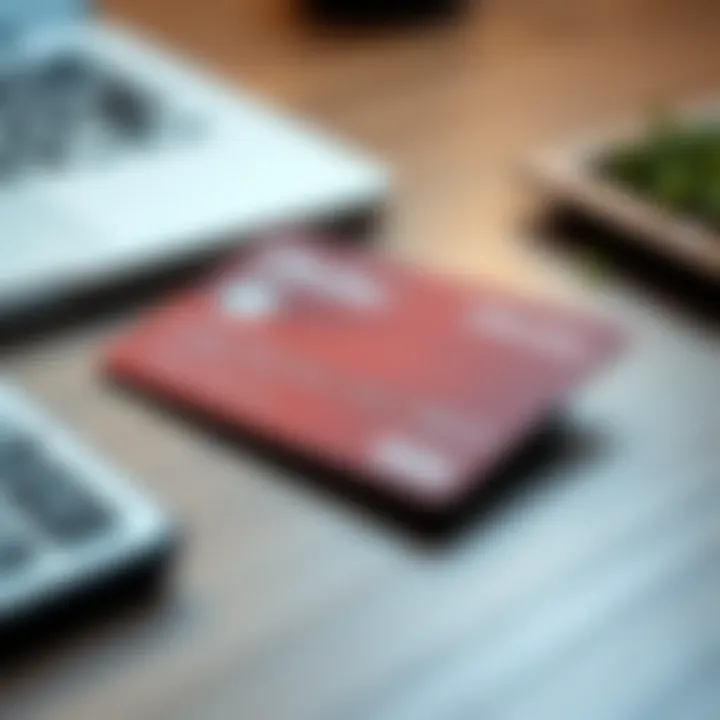 Business Credit Card Overview Close-up of a business credit card on a desk