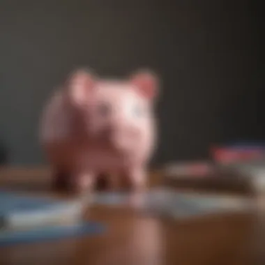 Financial Planning with Secured Credit Cards A piggy bank alongside a secured credit card