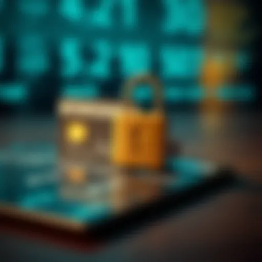 Conceptual illustration of credit card security