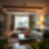 A modern living room showcasing the essence of homeownership
