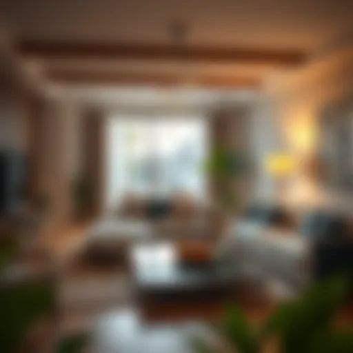 A modern living room showcasing the essence of homeownership