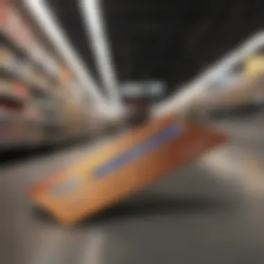 Versatile Usage of Walmart Credit Cards Illustration of Walmart credit card usage in various retail environments